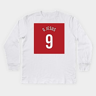 G.Jesus 9 Home Kit - 22/23 Season Kids Long Sleeve T-Shirt